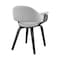 Armen Living Adalyn Gray Faux Leather and Black Wood Dining Room Accent Chair LCADCHBLGR - alternate 5